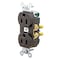 Hubbell Wiring Device-Kellems Straight Blade Receptacle, 5-15R, 15 A, 125V AC, 2 Pole, 3 Wire, Flush Mount, Grounded HBL5242RT - alternate 1